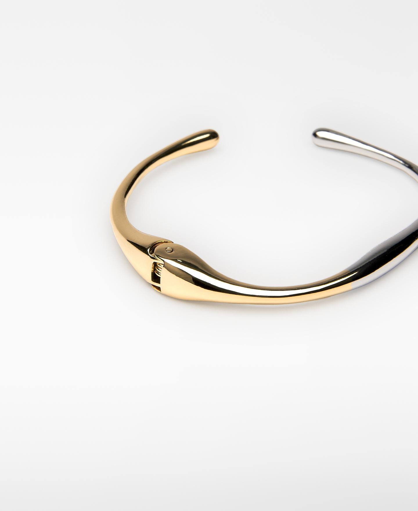 Pulseira Metálica com Duplo Lacado Ouro / Prata-2