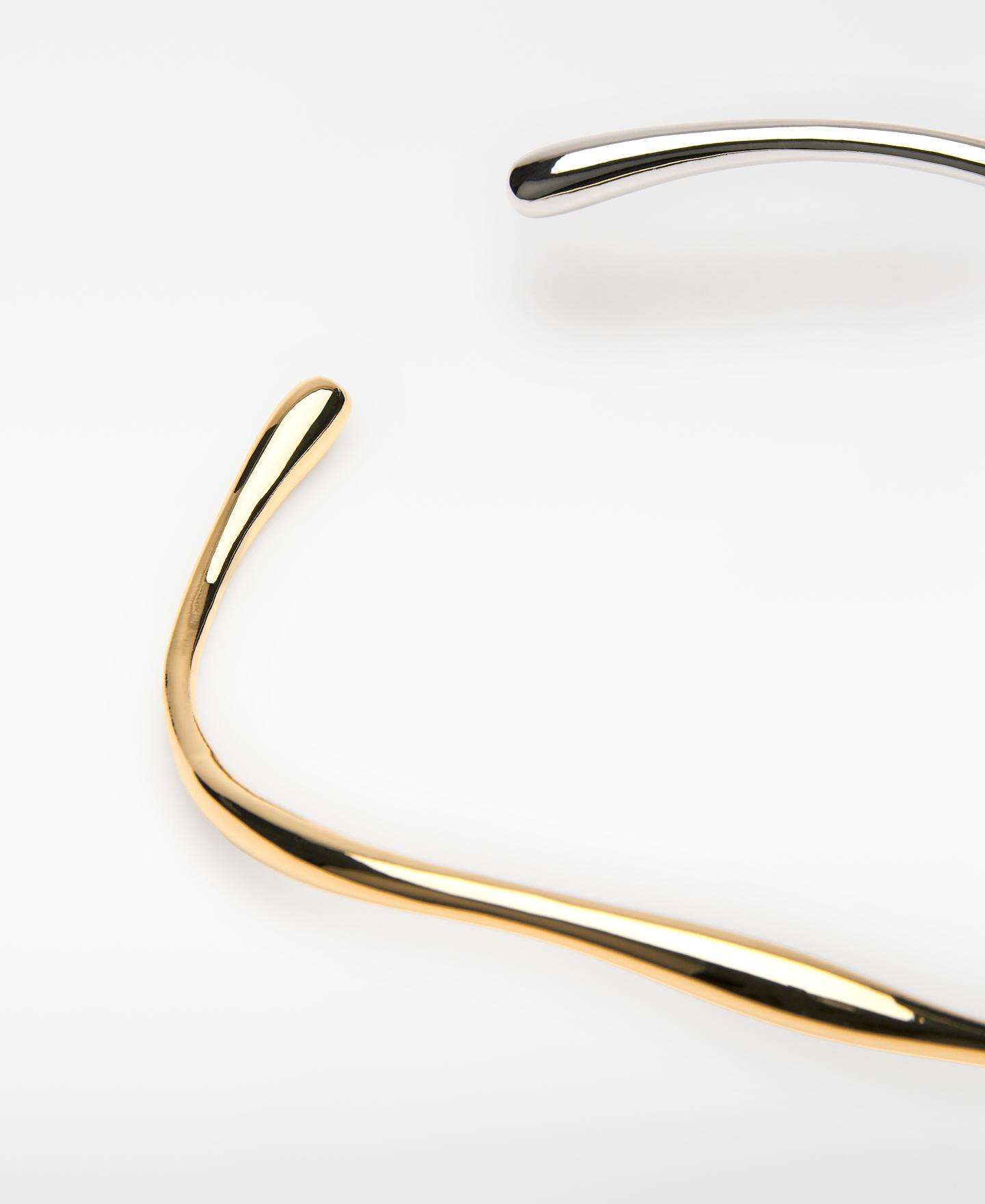 Choker Metálico com Duplo Lacado Ouro / Prata-3