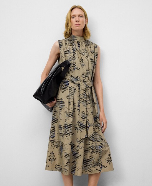 Imagem 0 de Vestido Midi Estampado de Algodão