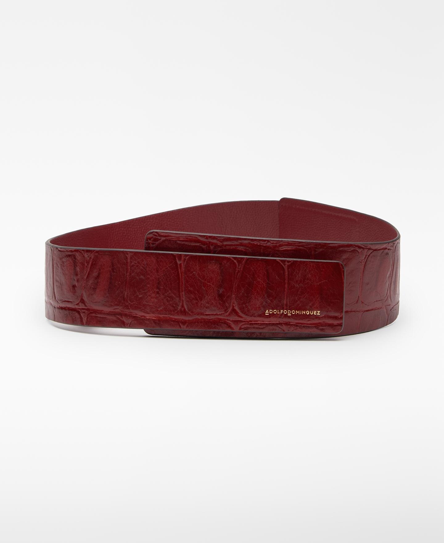 Cinto de Pele com Velcro Bordeaux-1