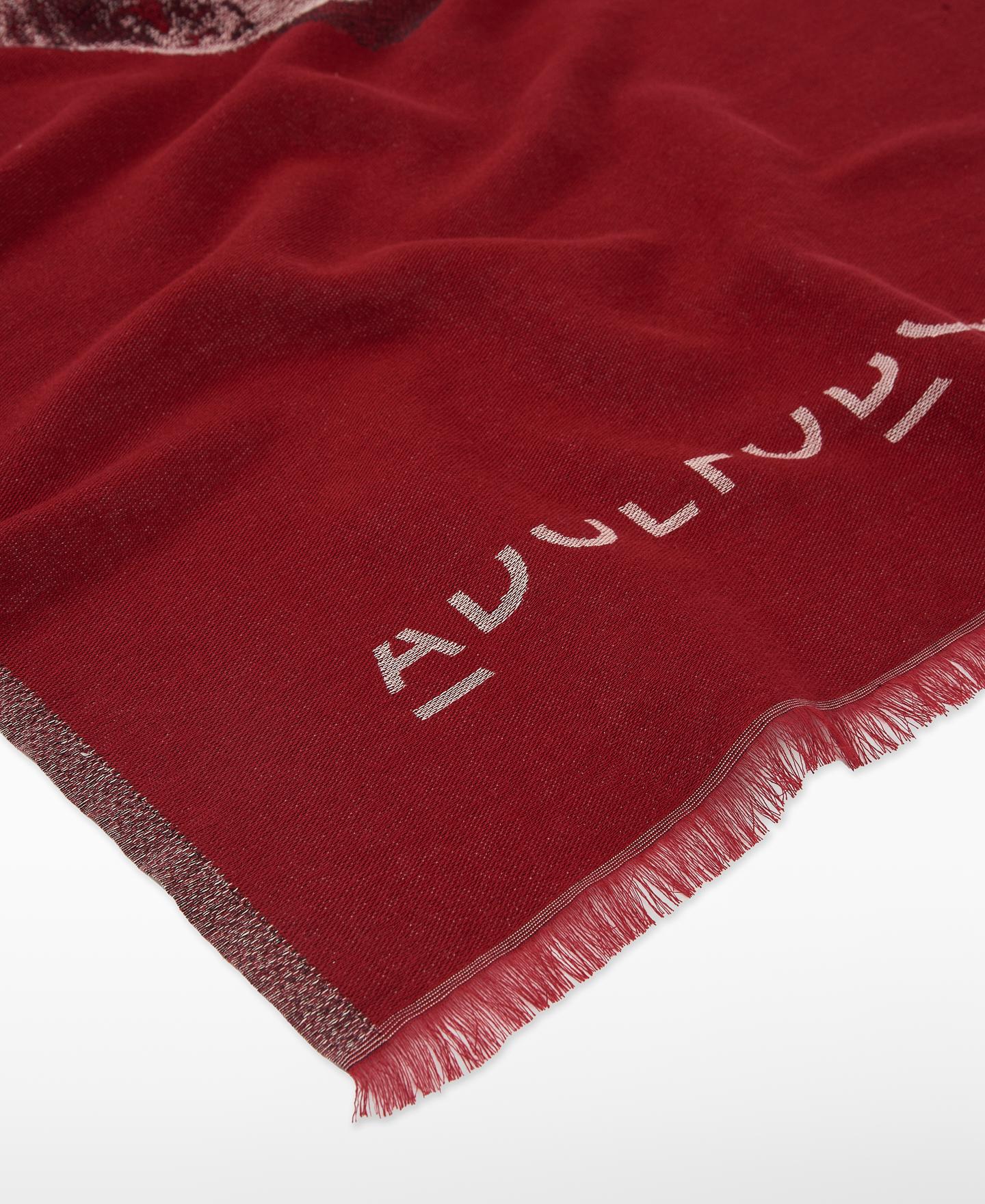 Xaile Estampado em Jacquard de Algodão Vermelho-3