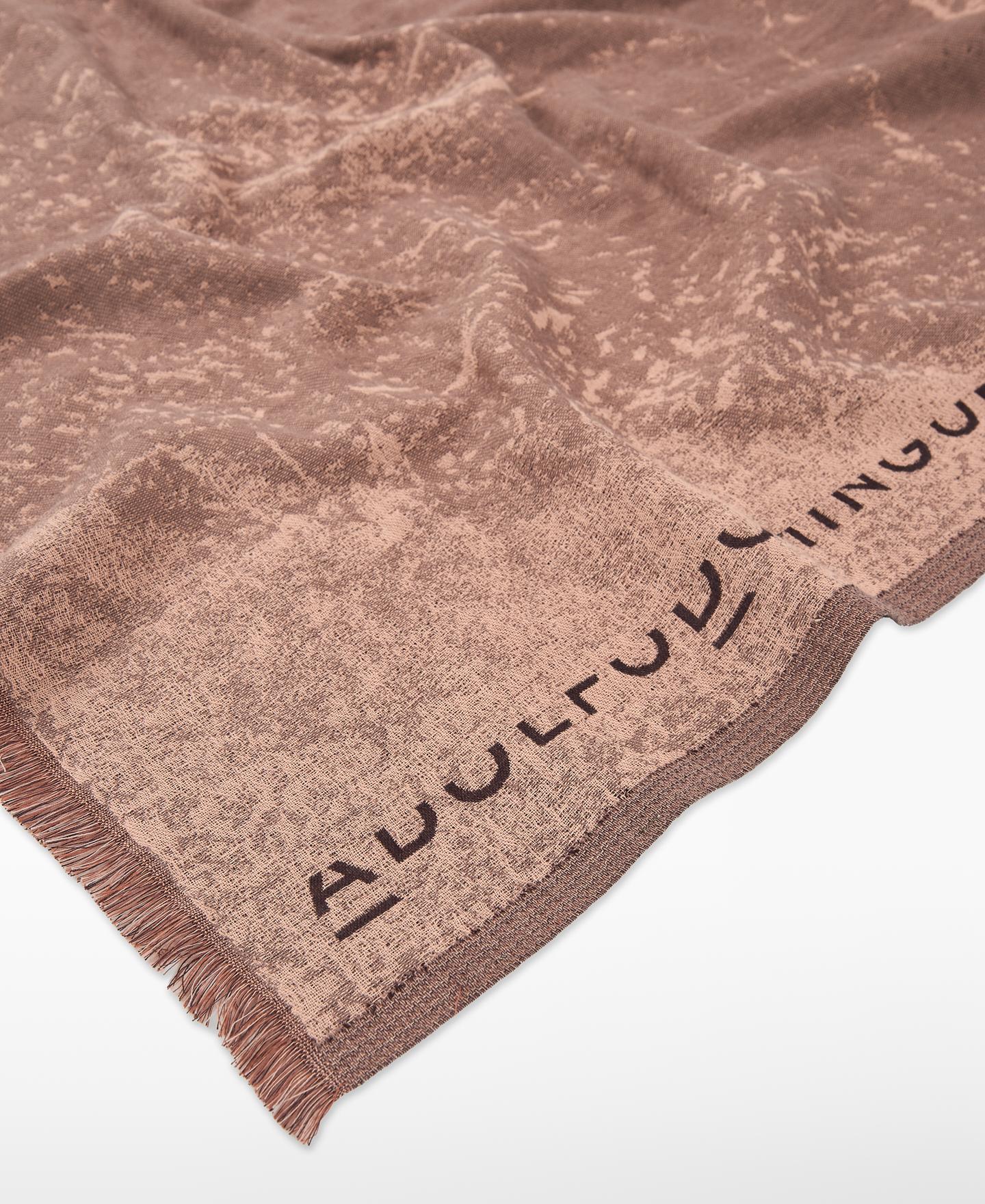Xaile Estampado em Jacquard Castanho / Laranja-3