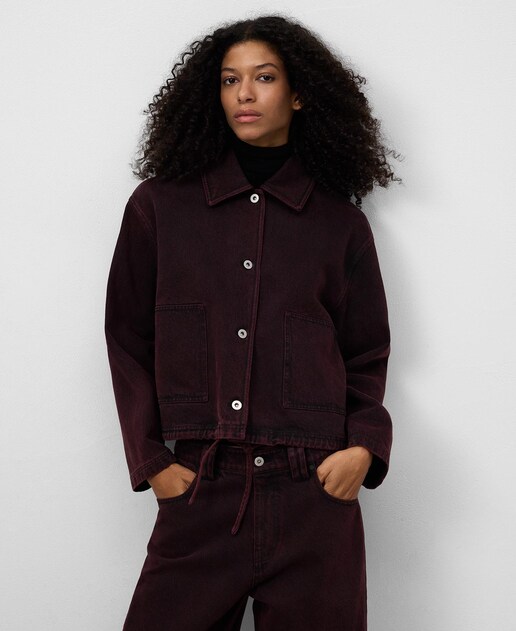 Imagem 0 de Caçadora Curta em Denim Lavado