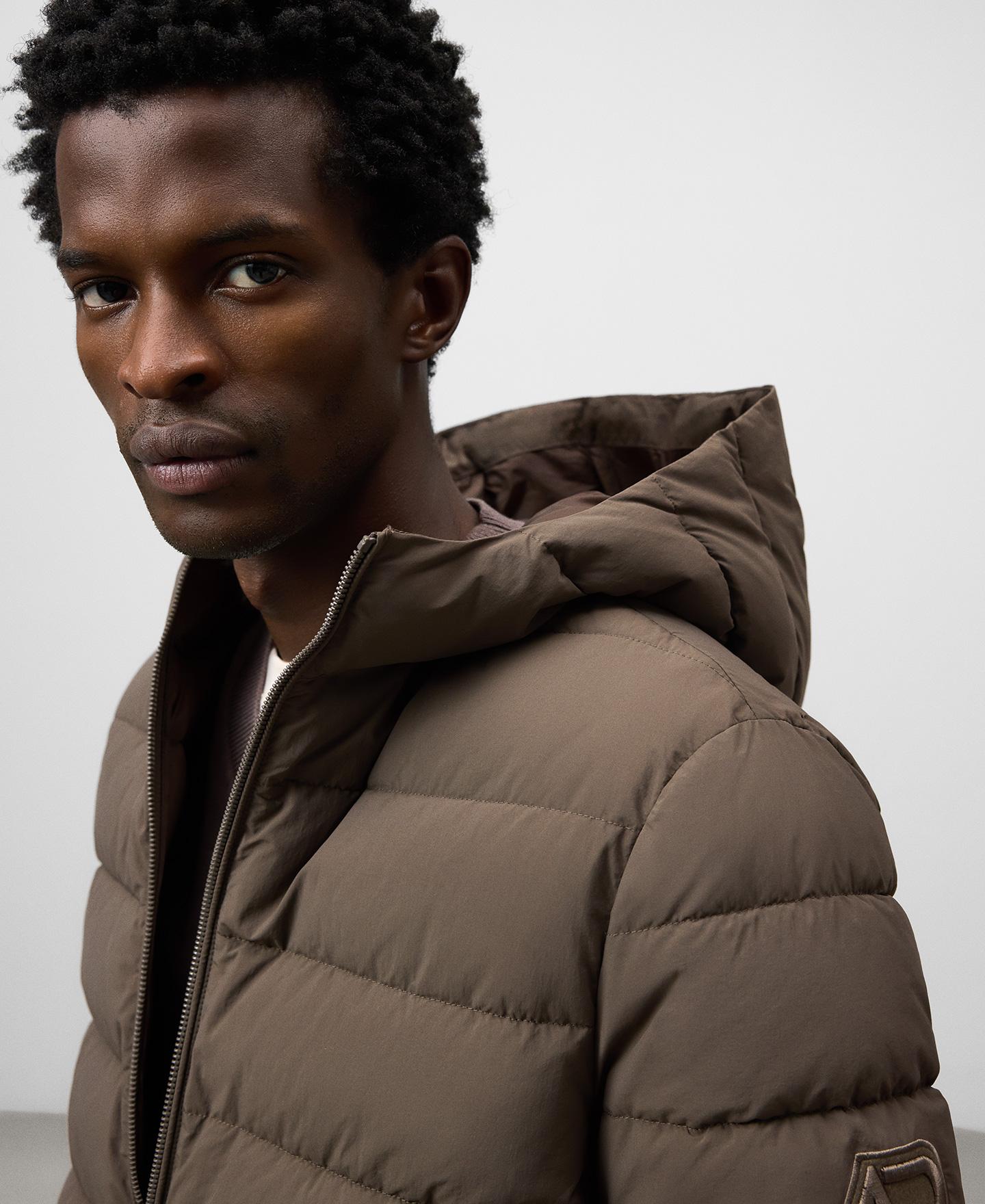 Blusão Acolchoado Leve Castanho-4