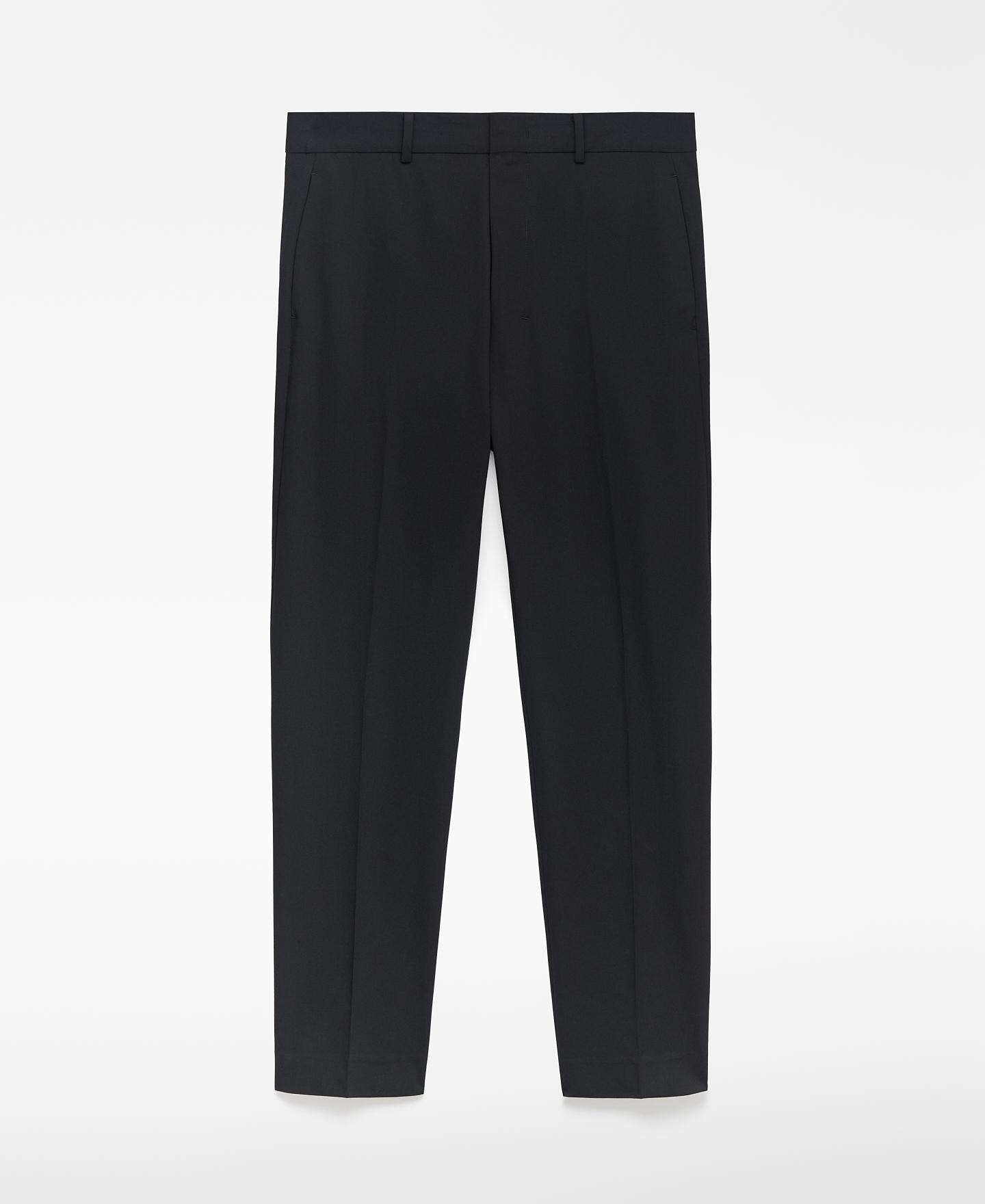 Calças Formais de Alfaiataria Slim Fit Preto-5