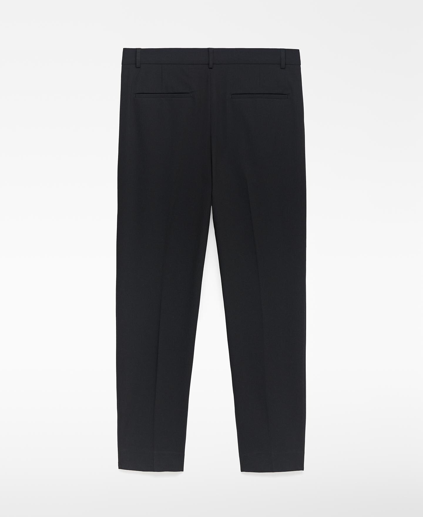 Calças Formais de Alfaiataria Slim Fit Preto-6