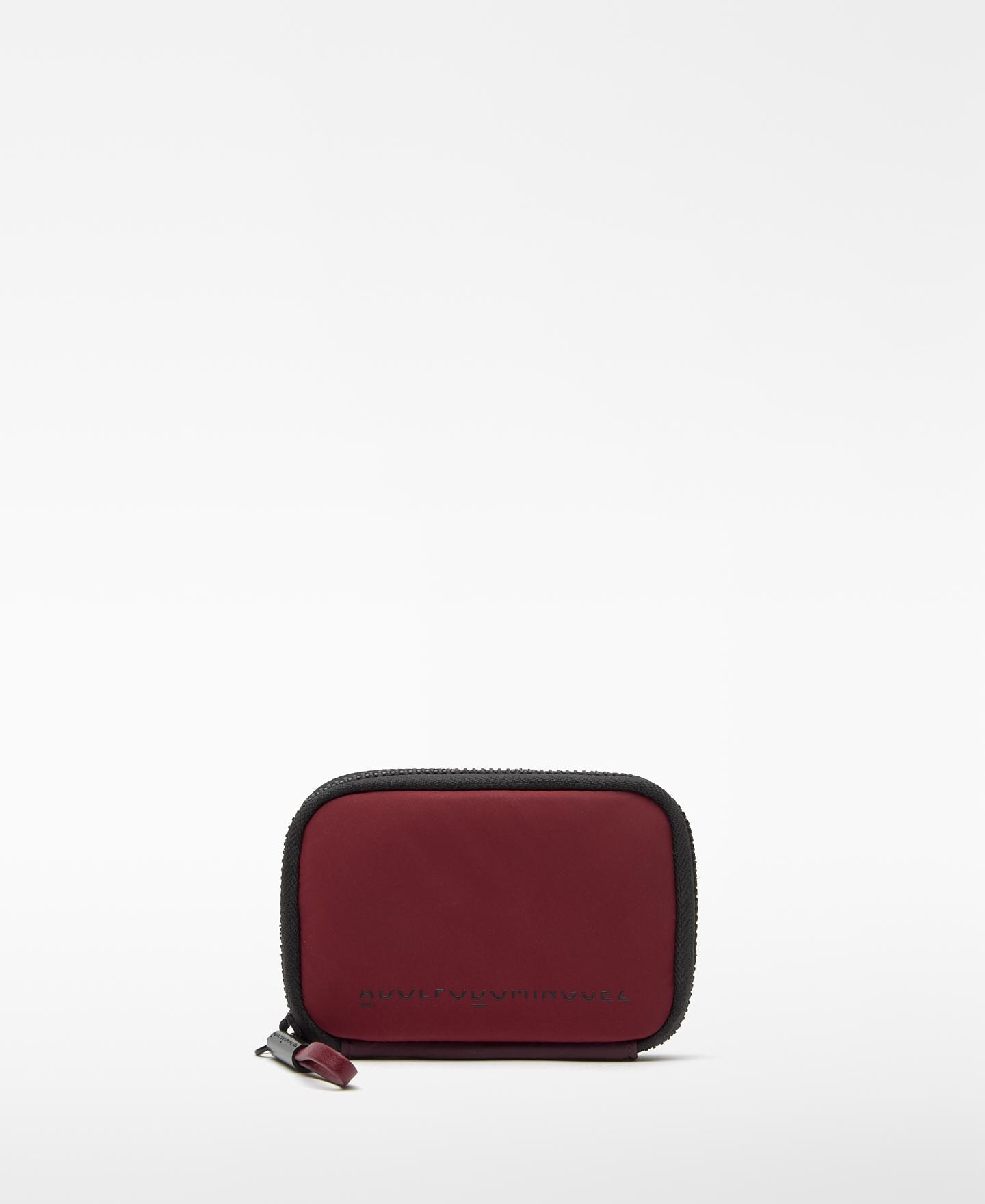 Carteira em Nylon Bicolor Bordeaux-1