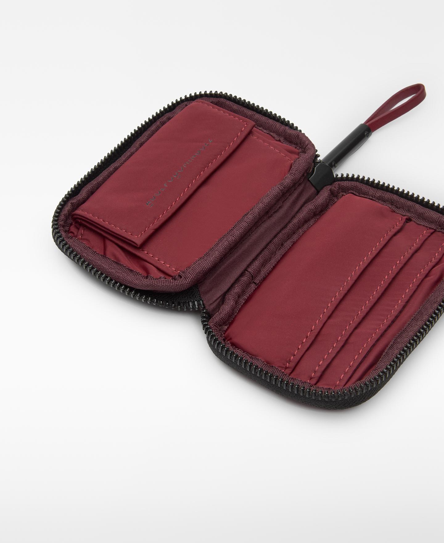 Carteira em Nylon Bicolor Bordeaux-3
