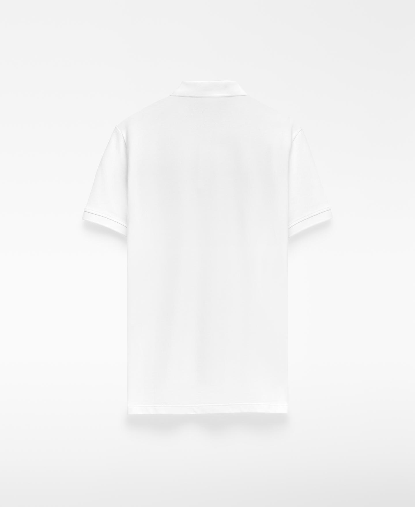 Polo Piqué em Algodão Orgânico Branco-6