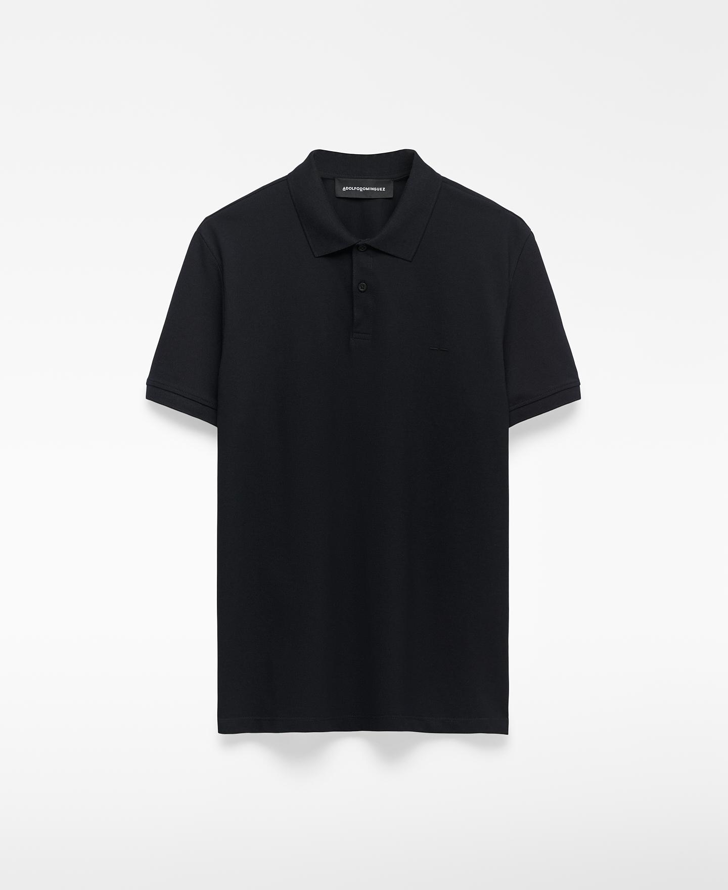 Polo Piqué em Algodão Orgânico Preto-5