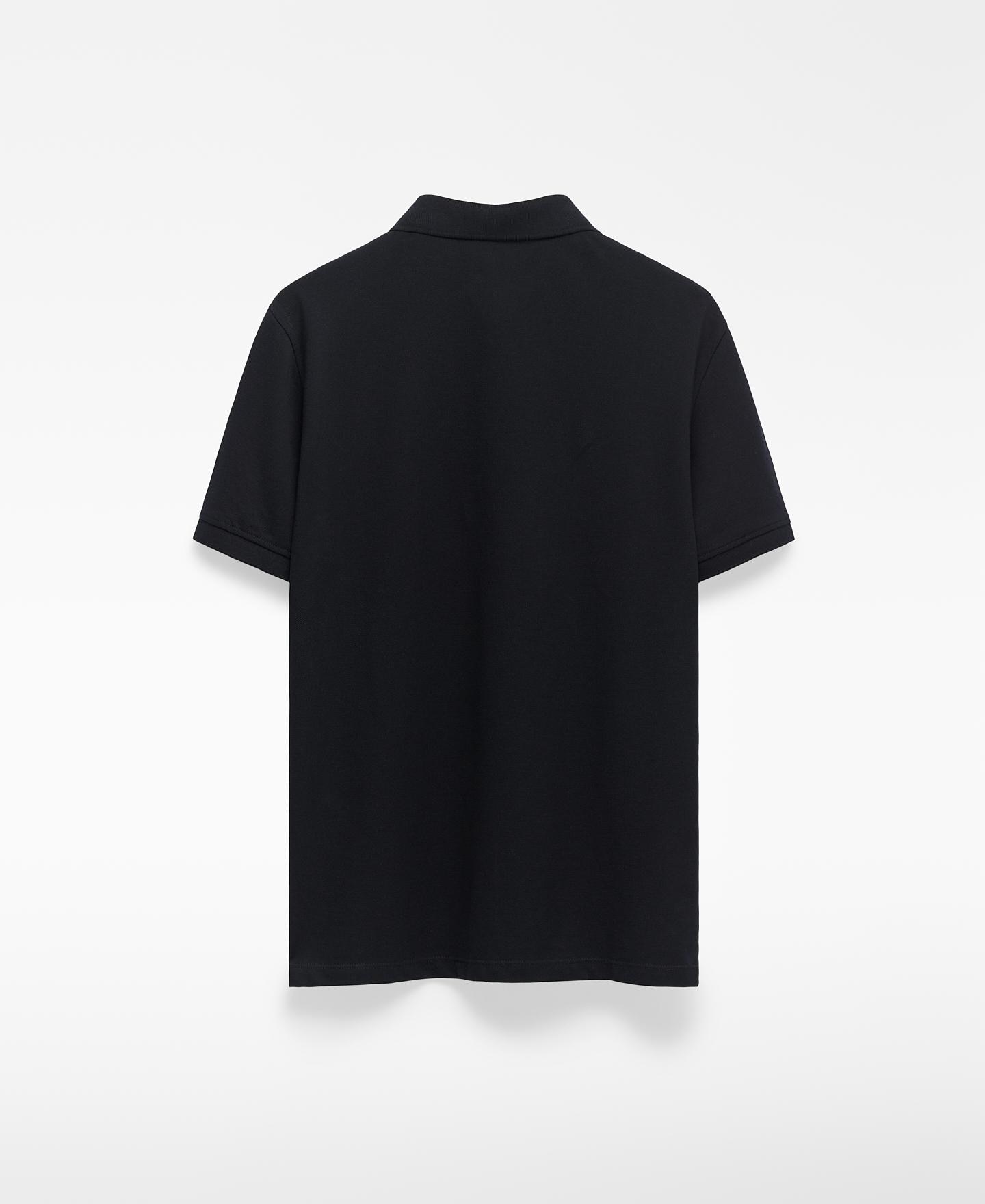 Polo Piqué em Algodão Orgânico Preto-6
