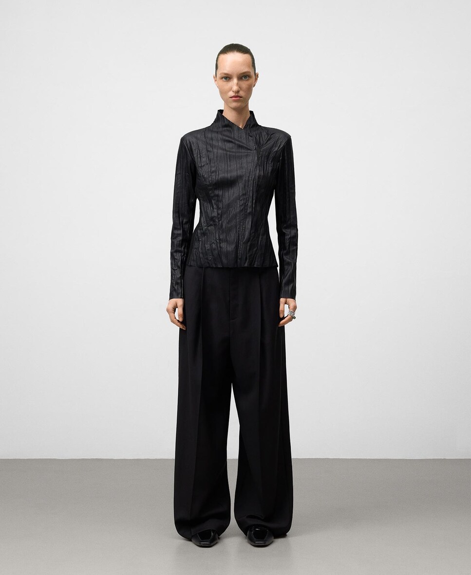 Casaco Tipo Biker Pele Não Pele Preto-2