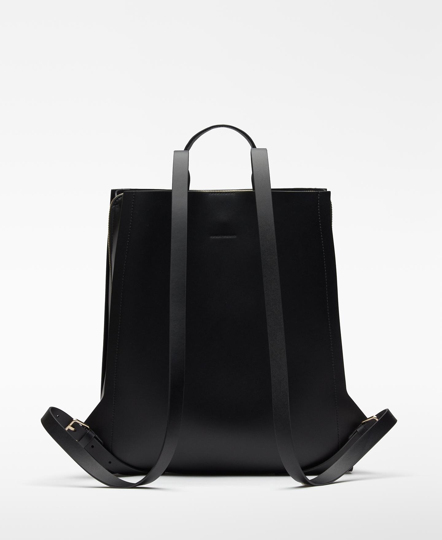 Mochila Mica de Pele Preto-2