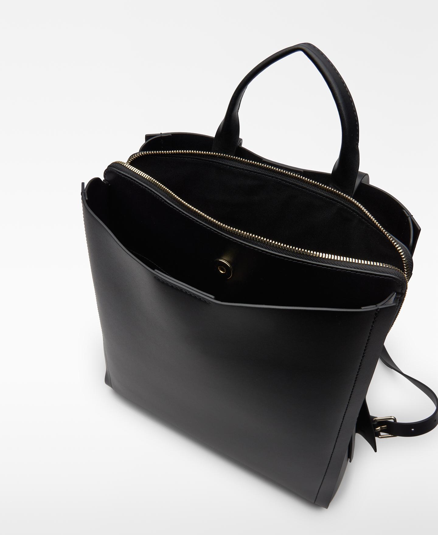 Mochila Mica de Pele Preto-4