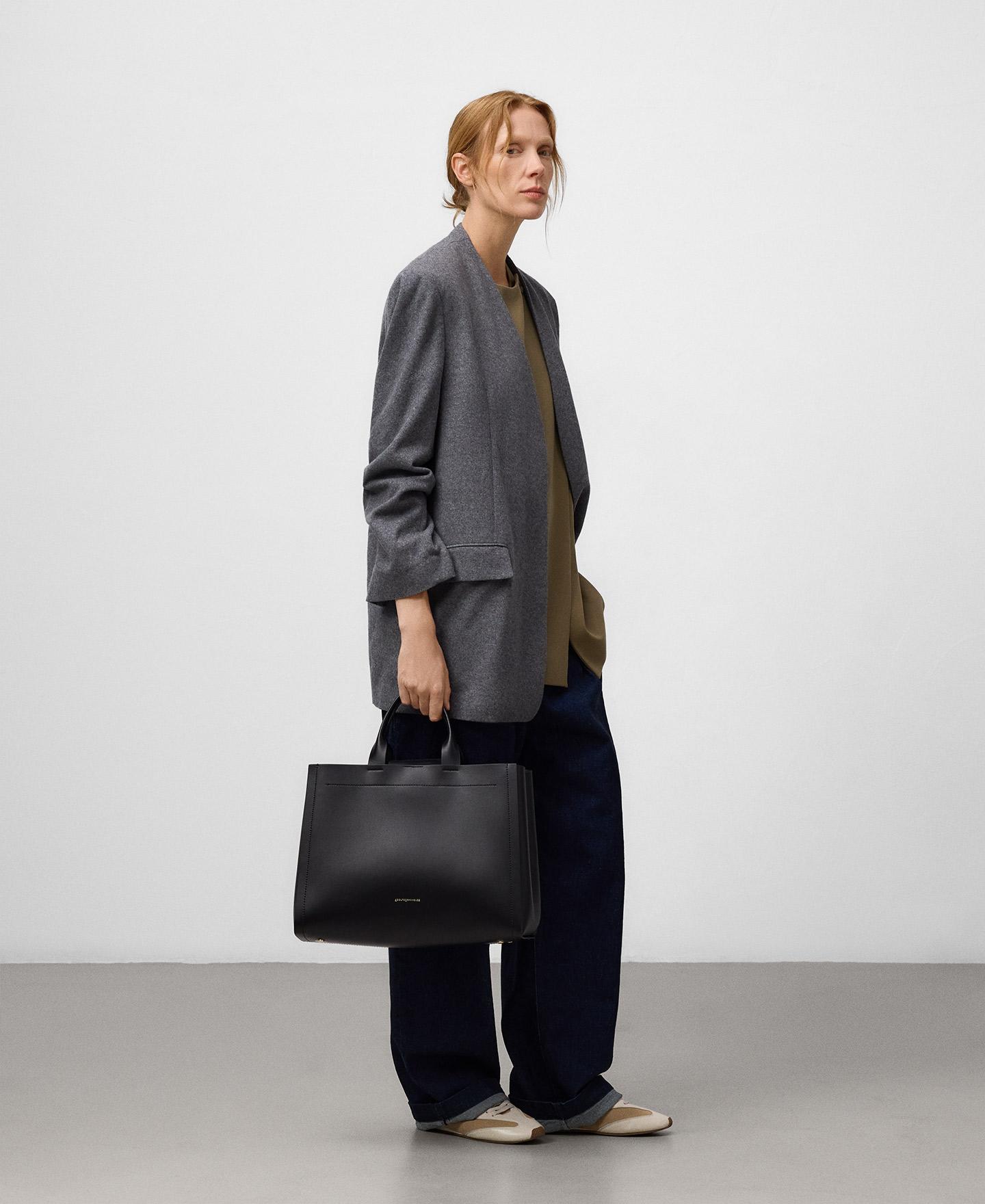 Shopper de Pele Mica Preto-5
