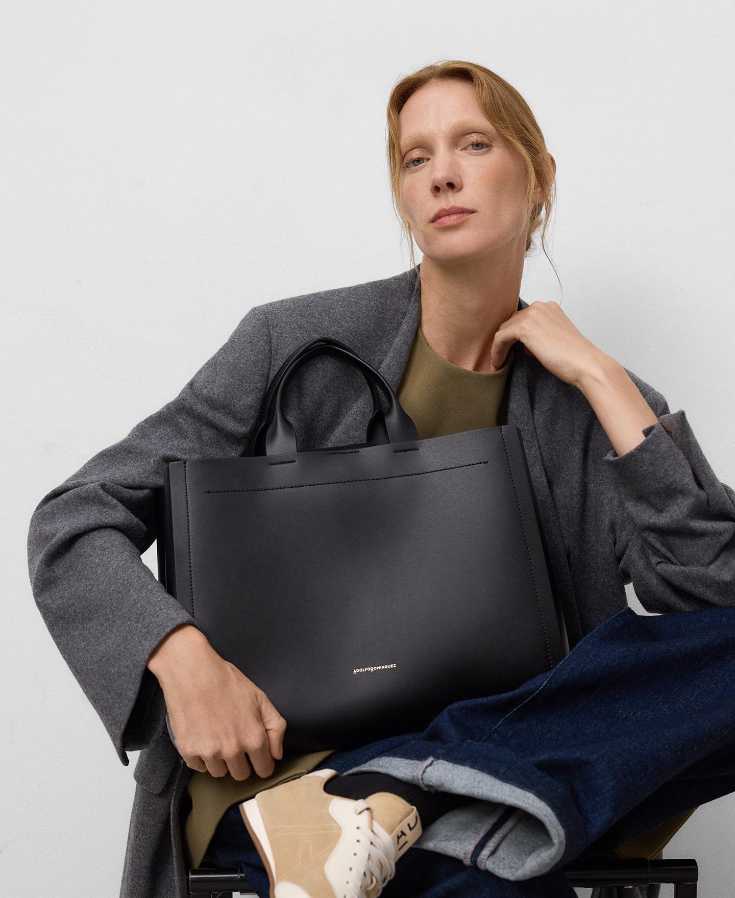Shopper de Pele Mica Preto-6