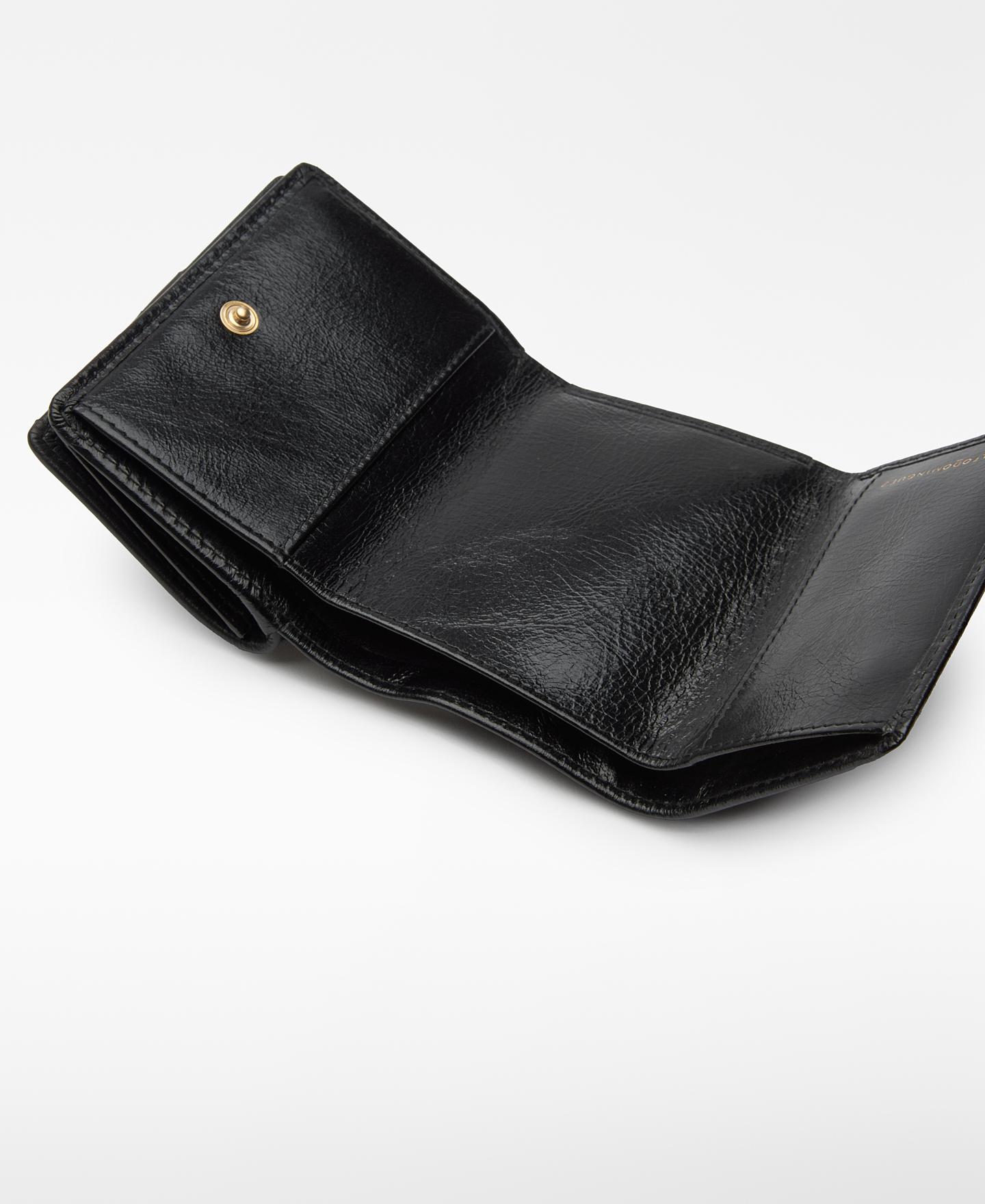 Porta-moedas Patchwork de Pele Preto-2