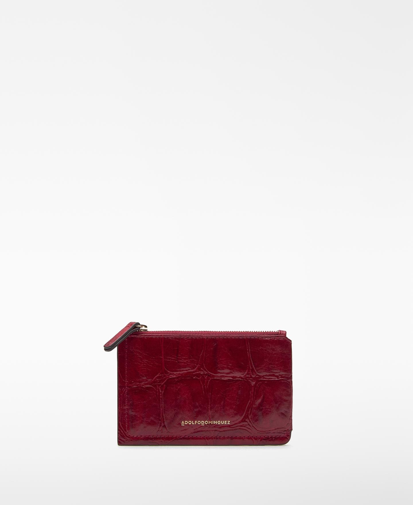 Porta-moedas de Pele Mica Vermelho-1