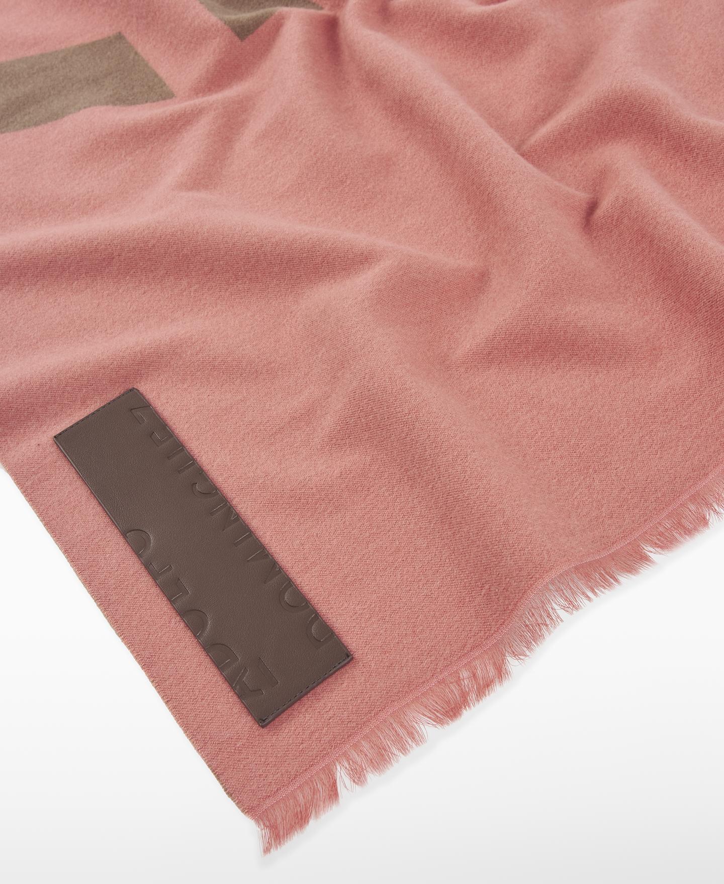 Cachecol Bicolor com Maxi Logo em Jacquard Rosa-3