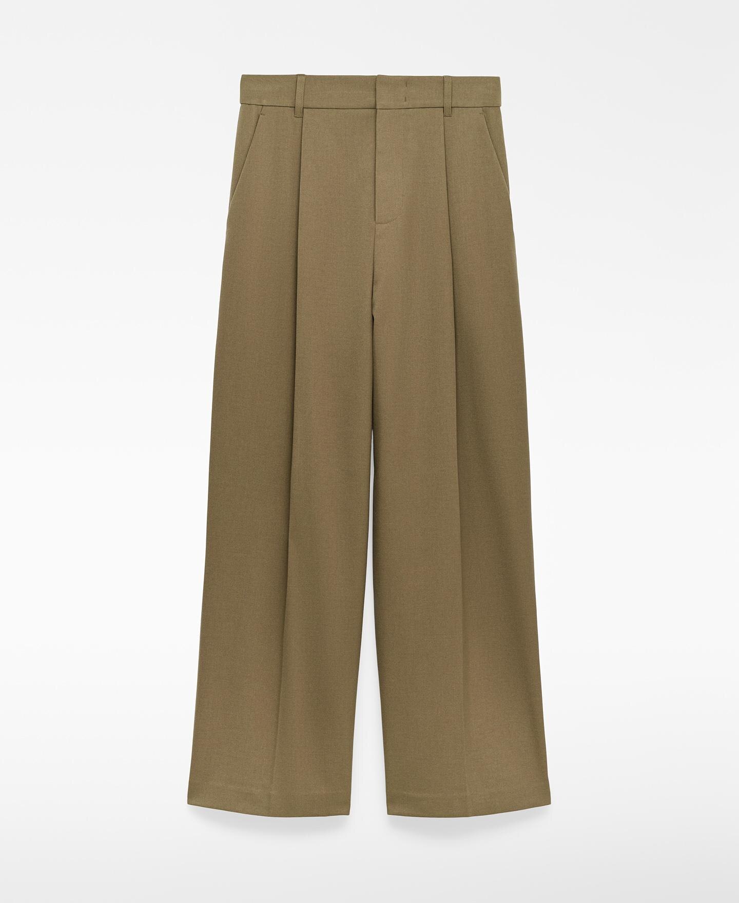 Imagem 0 de Calças Largas Tipo Alfaiate de Perna Larga