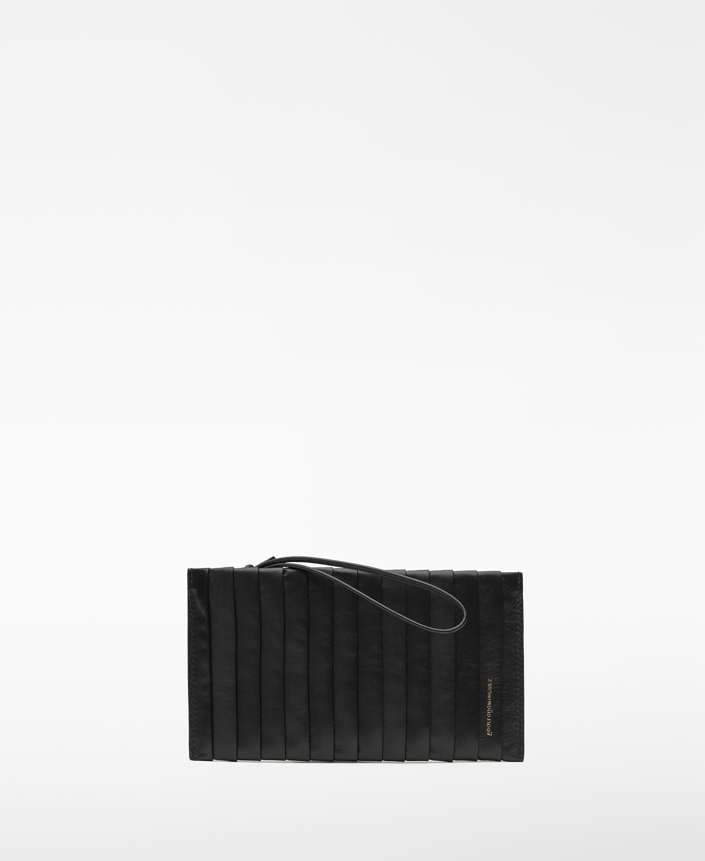 Pouch Retangular em Pele Responsável Preto-1