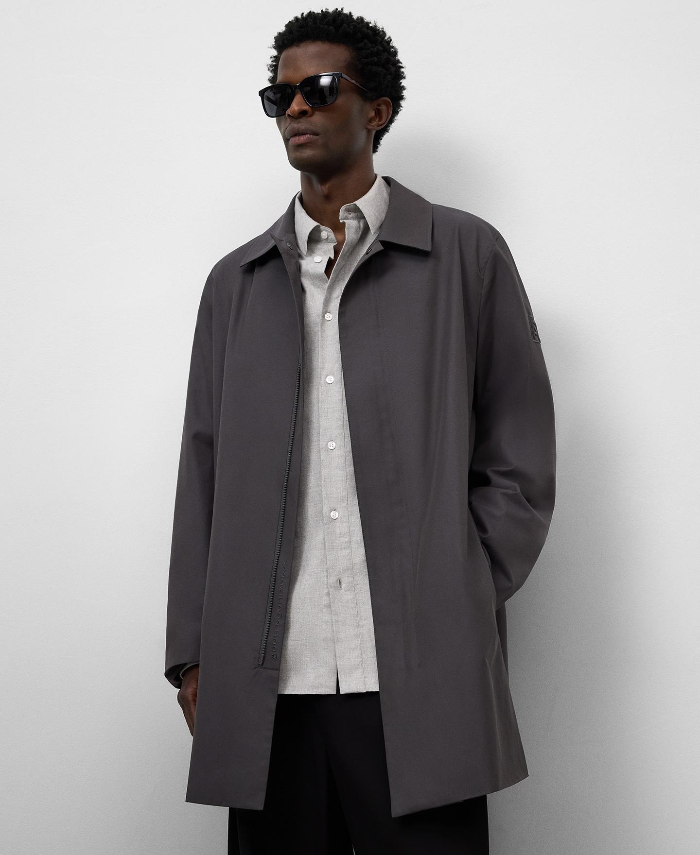 Imagem 0 de Gabardine com Gola de Lapela e Fecho Zip Oculto