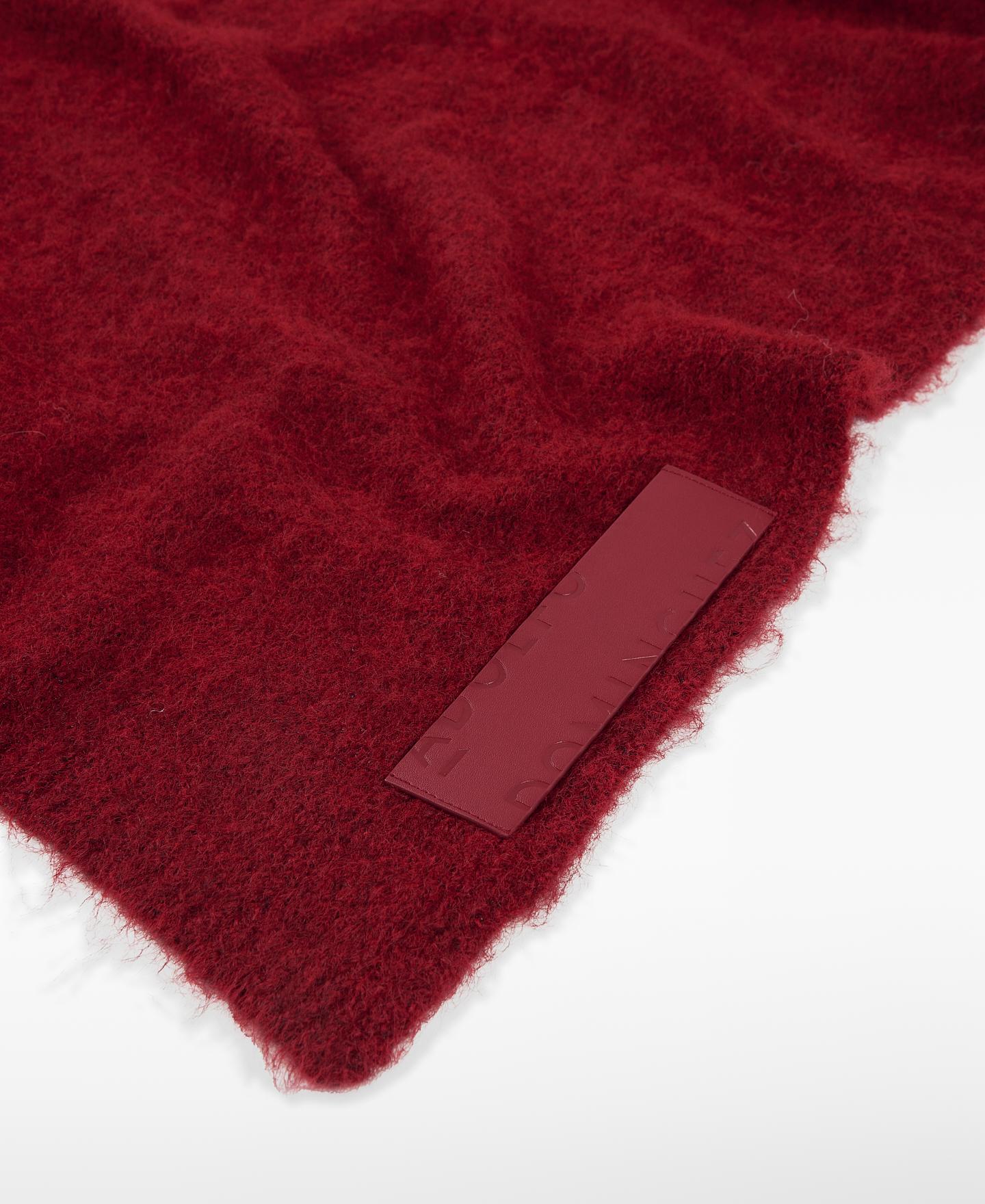 Cachecol em Malha Cardada Vermelho-3