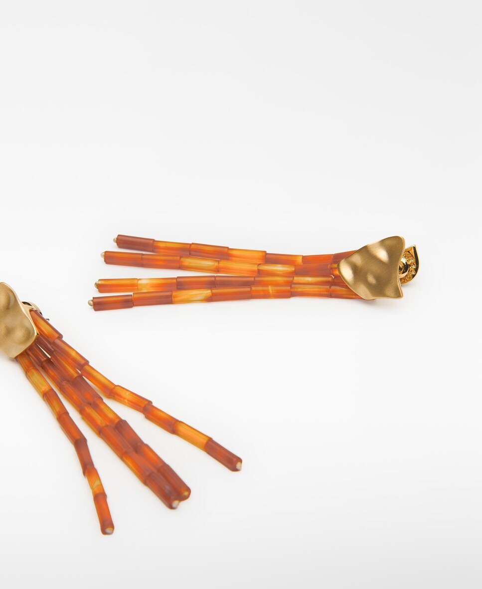 Brincos com Contas Castanho-2