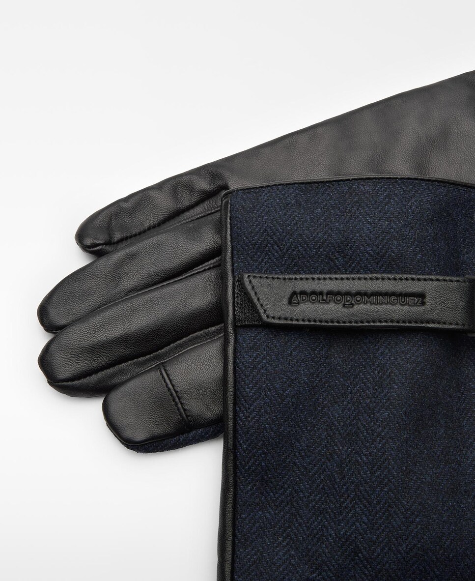 Luvas Combinadas Preto / Azul-2