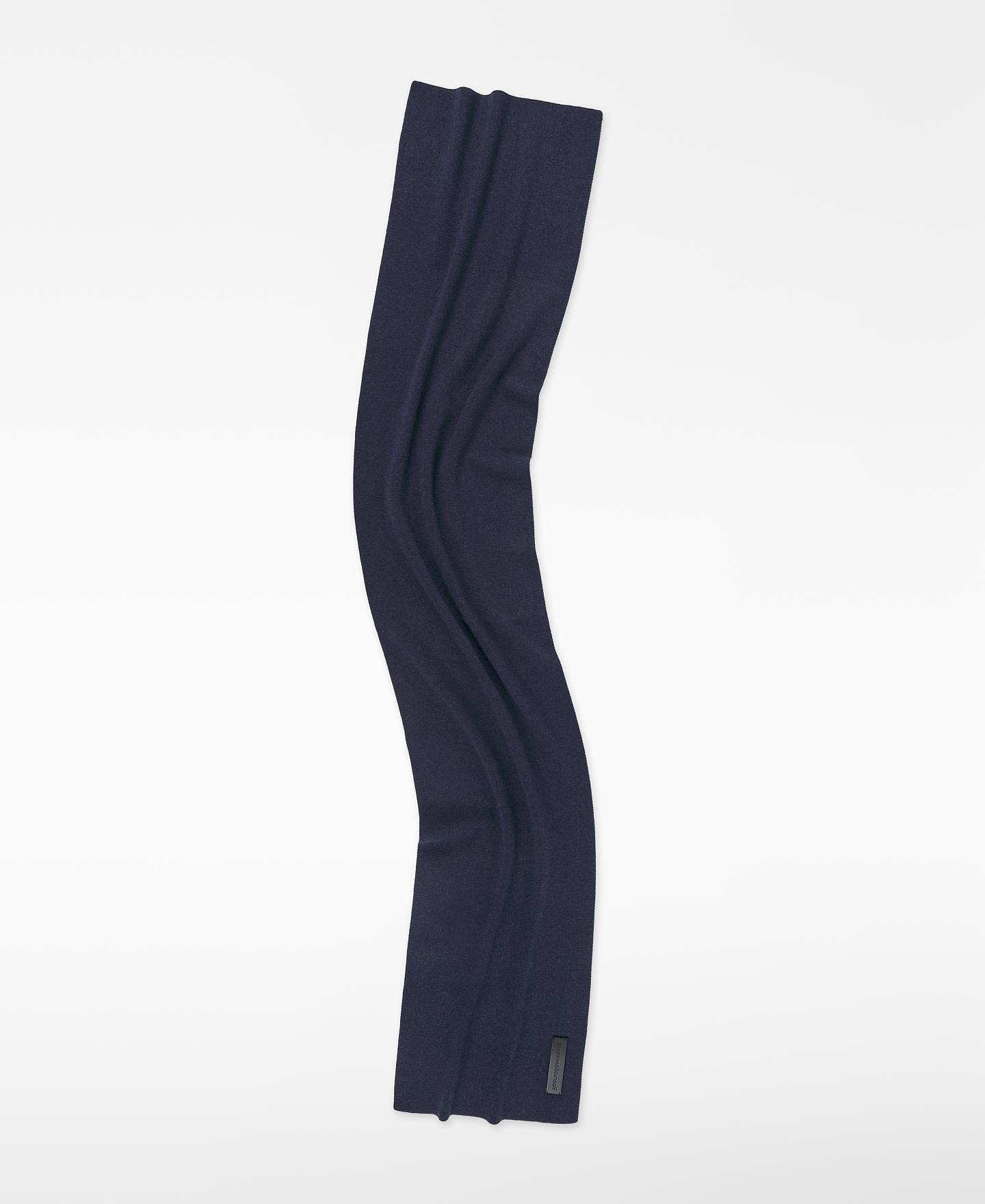 Cachecol Liso em Malha de Algodão Azul-marinho-2