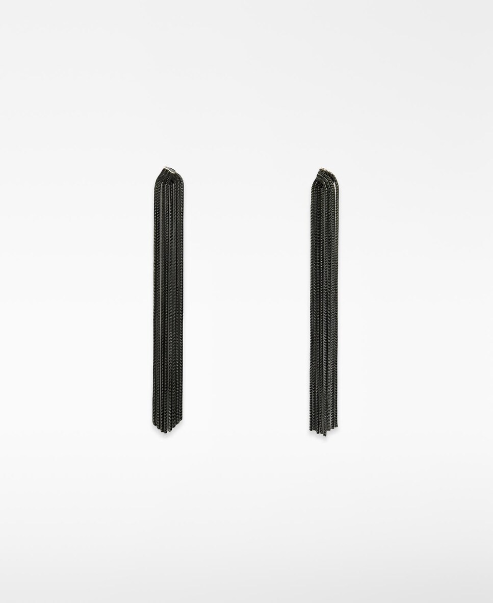 Pendentes com Correntes Finas Cinzento-escuro-1