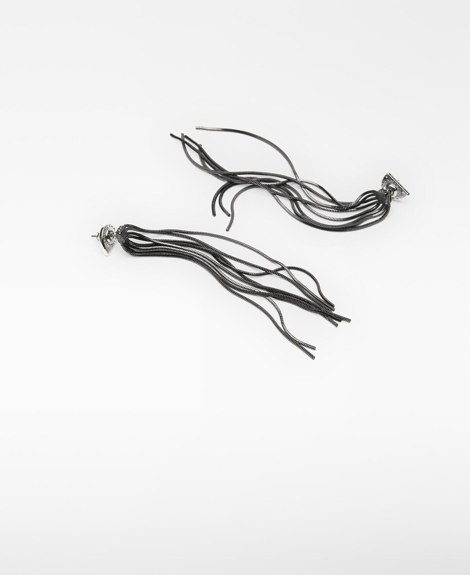 Pendentes com Correntes Finas Cinzento-escuro-2