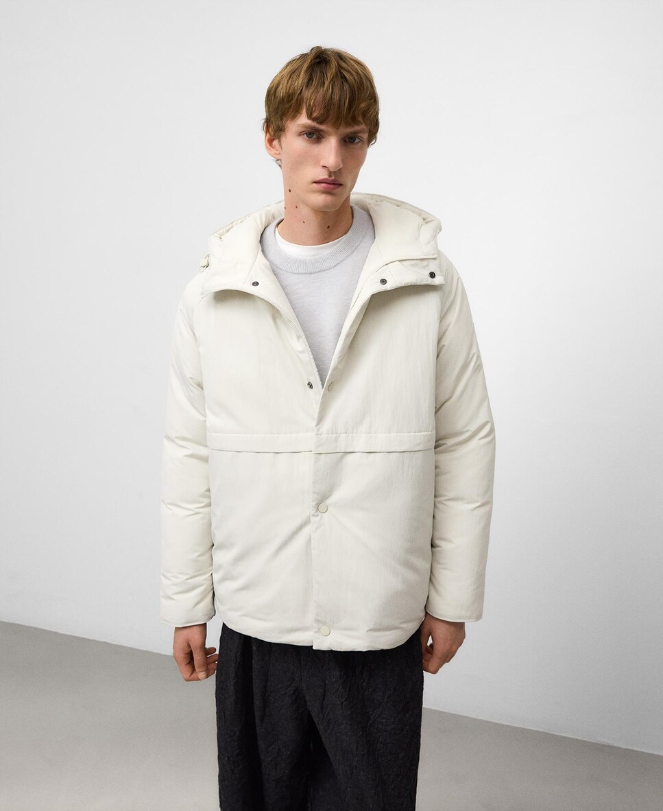 Casaco Curto Acolchoado Branco-1