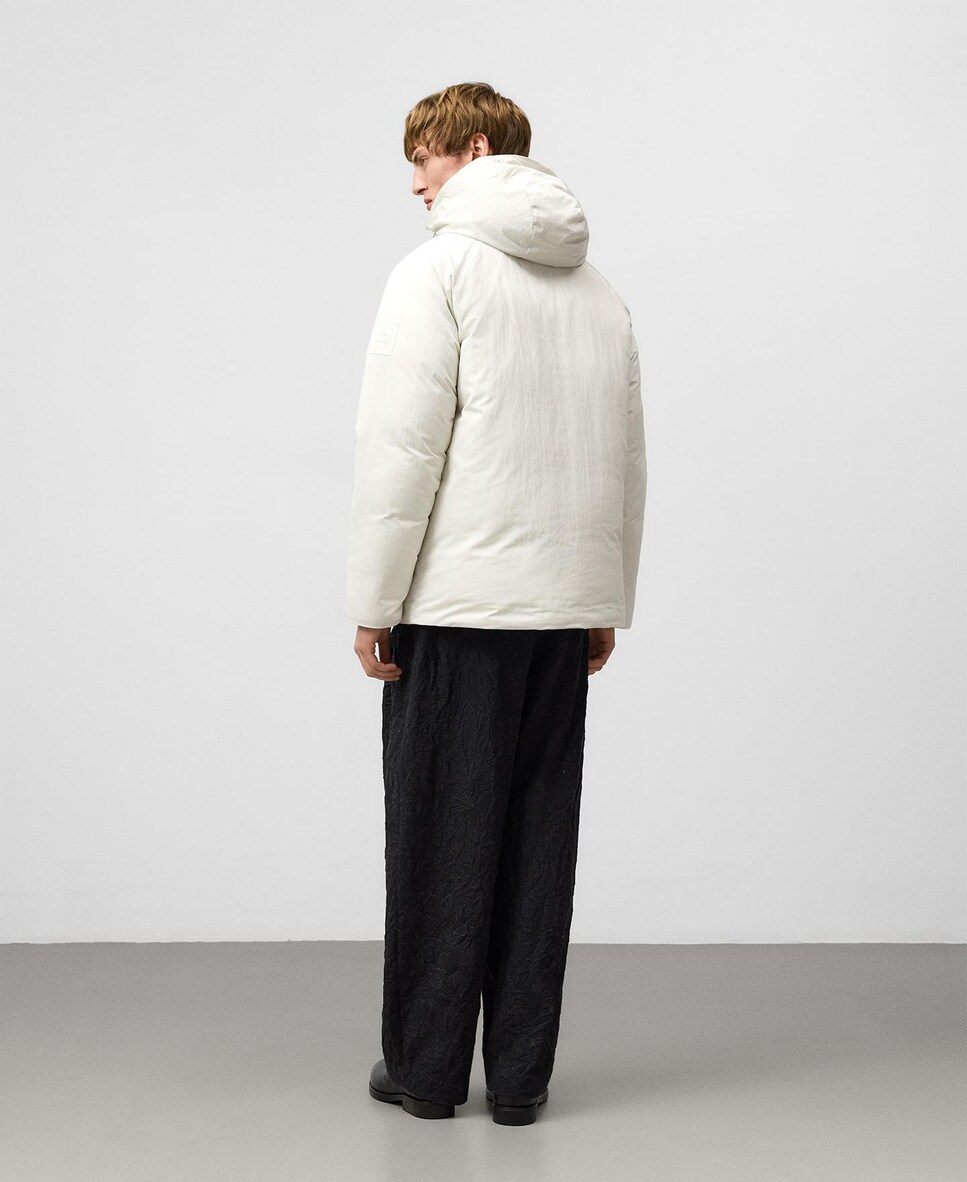 Casaco Curto Acolchoado Branco-3