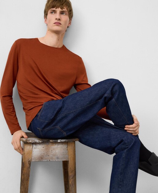 Imagem 0 de T-shirt de Manga Comprida Regular Fit