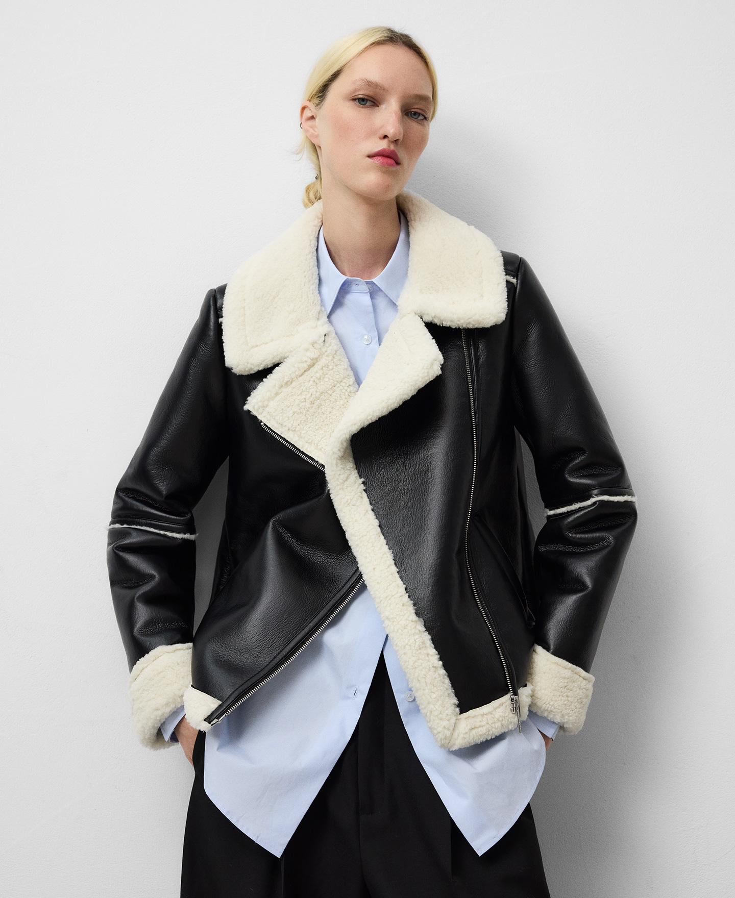 Imagem 0 de Blusão Biker Dupla Face em Pele Não Pele