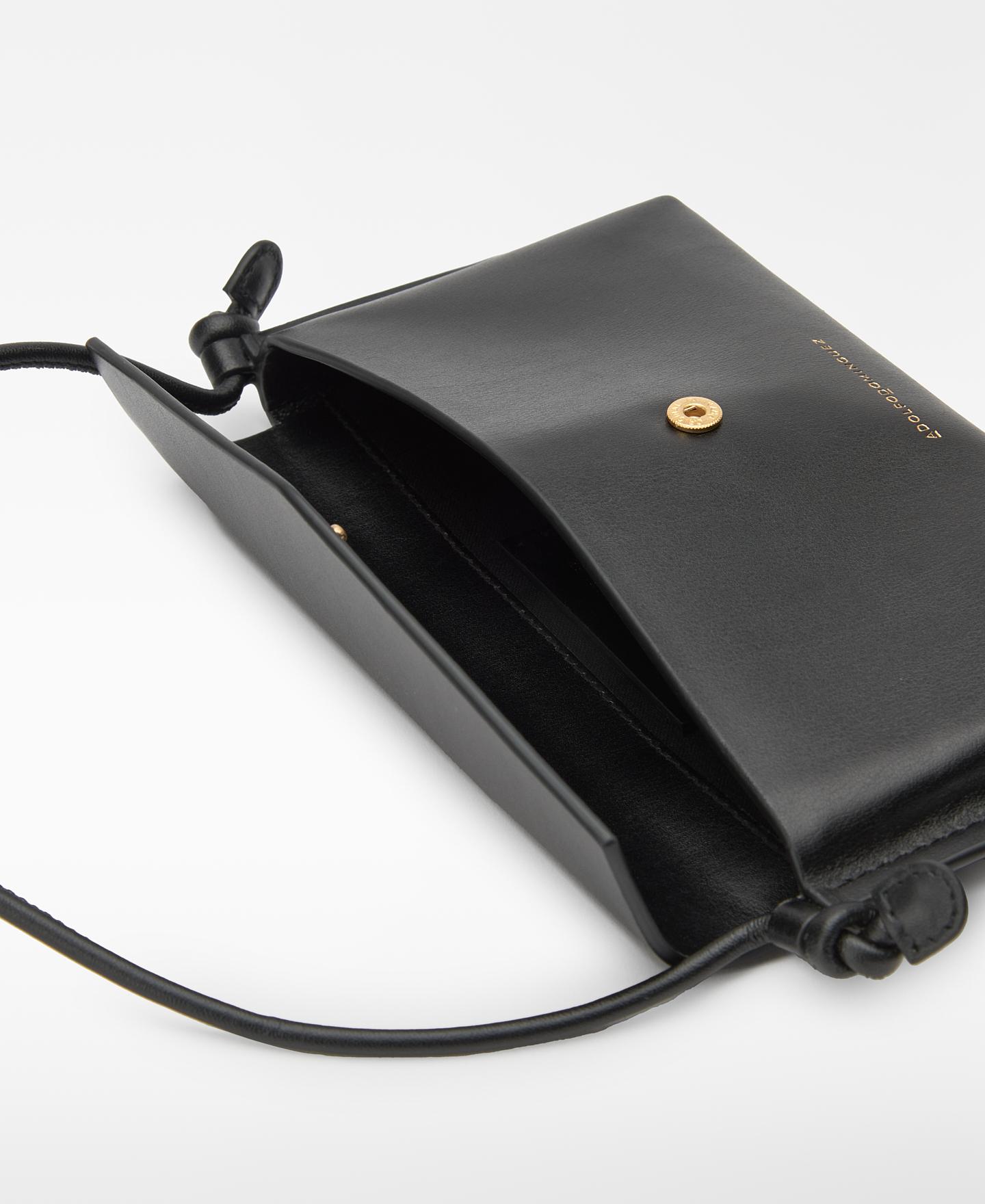Porta-telefones Horizontal de Pele Preto-3