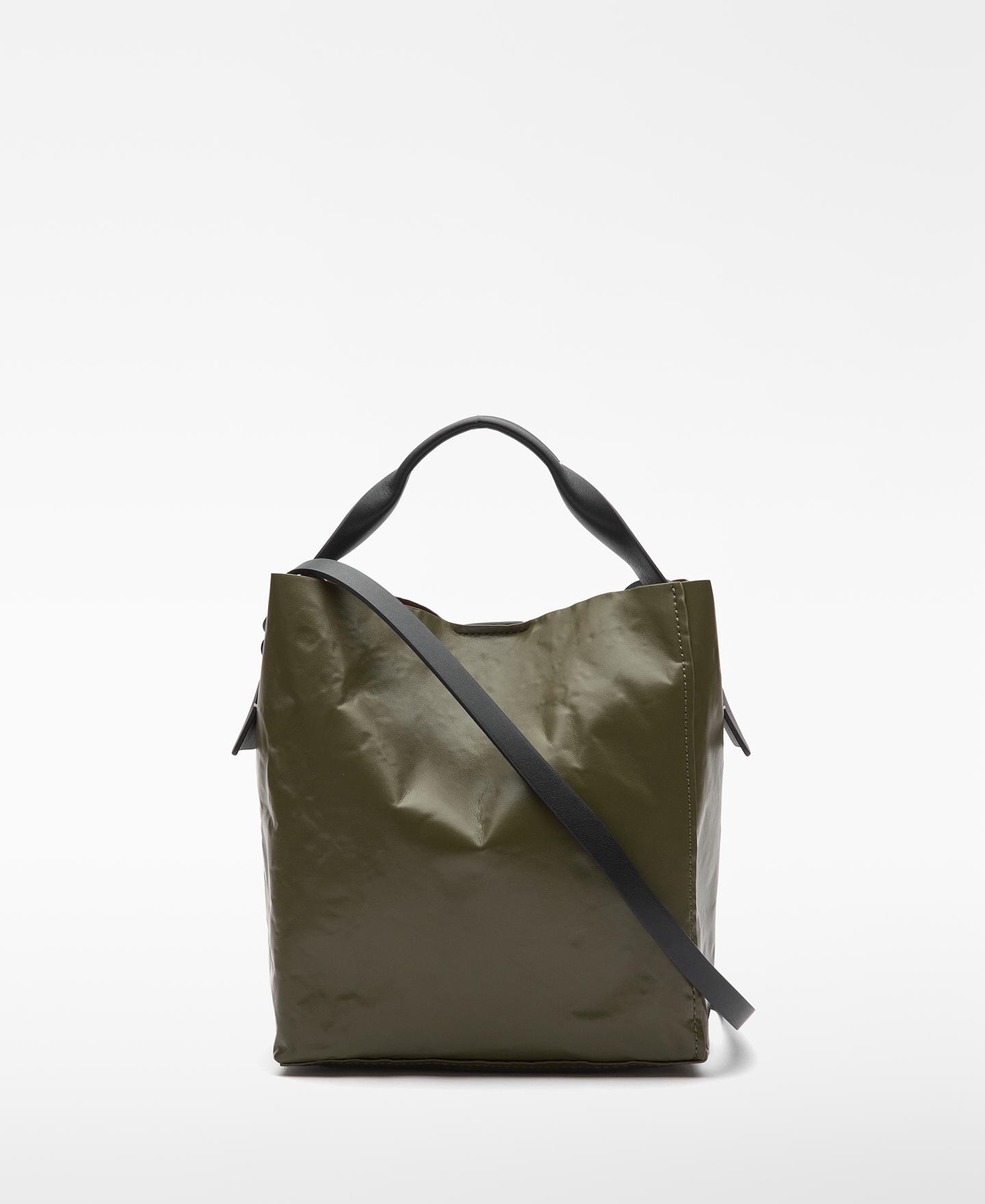 Mala de Ombro Tipo Hobo Grande Mica com Estrutura de Metal Verde-2