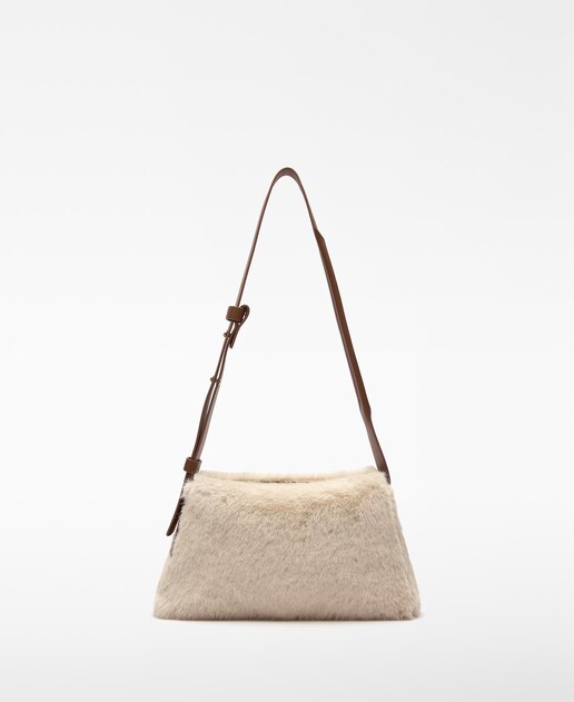 Imagem 0 de Mala de Ombro Mica com Efeito Pelo