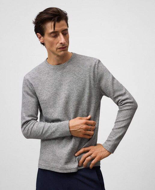 Imagem 0 de T-shirt de Algodão com Microtextura