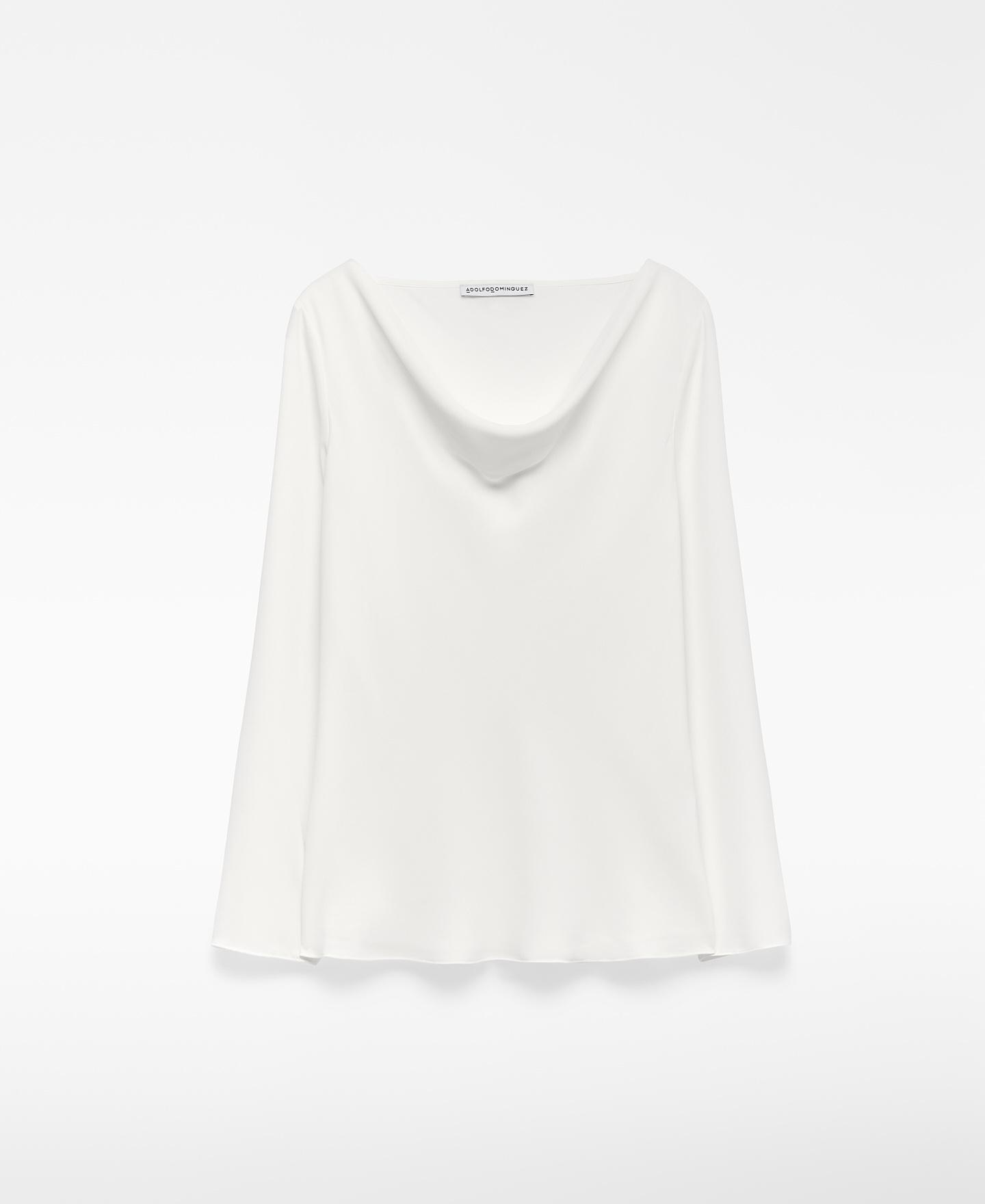Top com Gola Drapeada Cru-5
