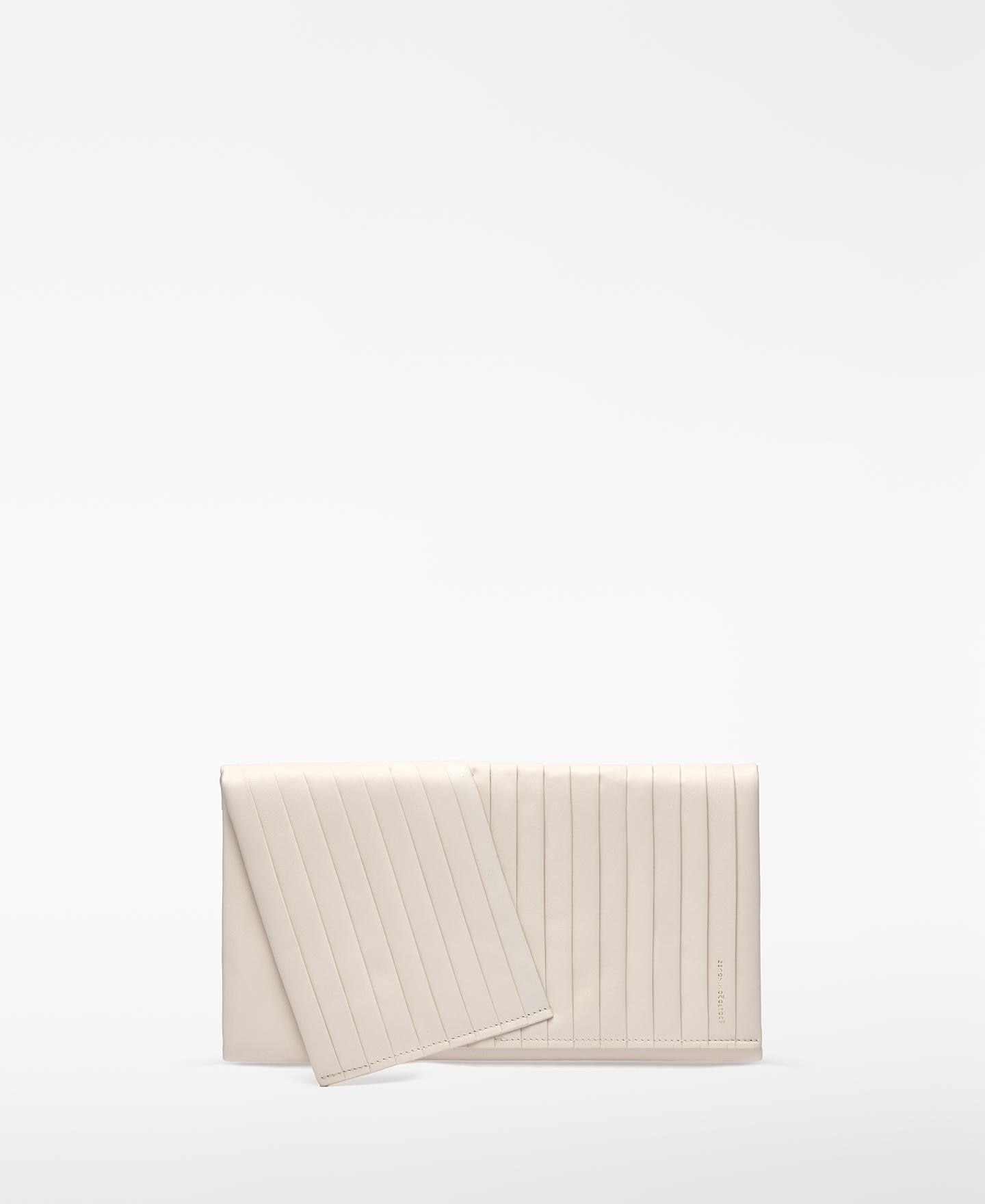 Imagem 0 de Mala de Mão Maxi Clutch de Pele Plissada