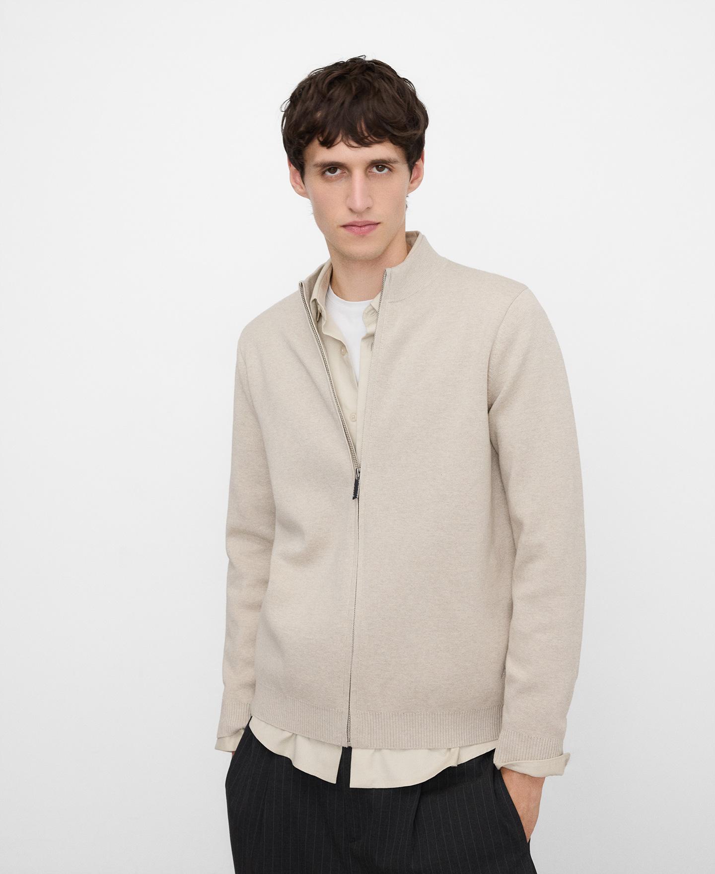 Imagem 0 de Cardigan de Malha com Fecho Zip