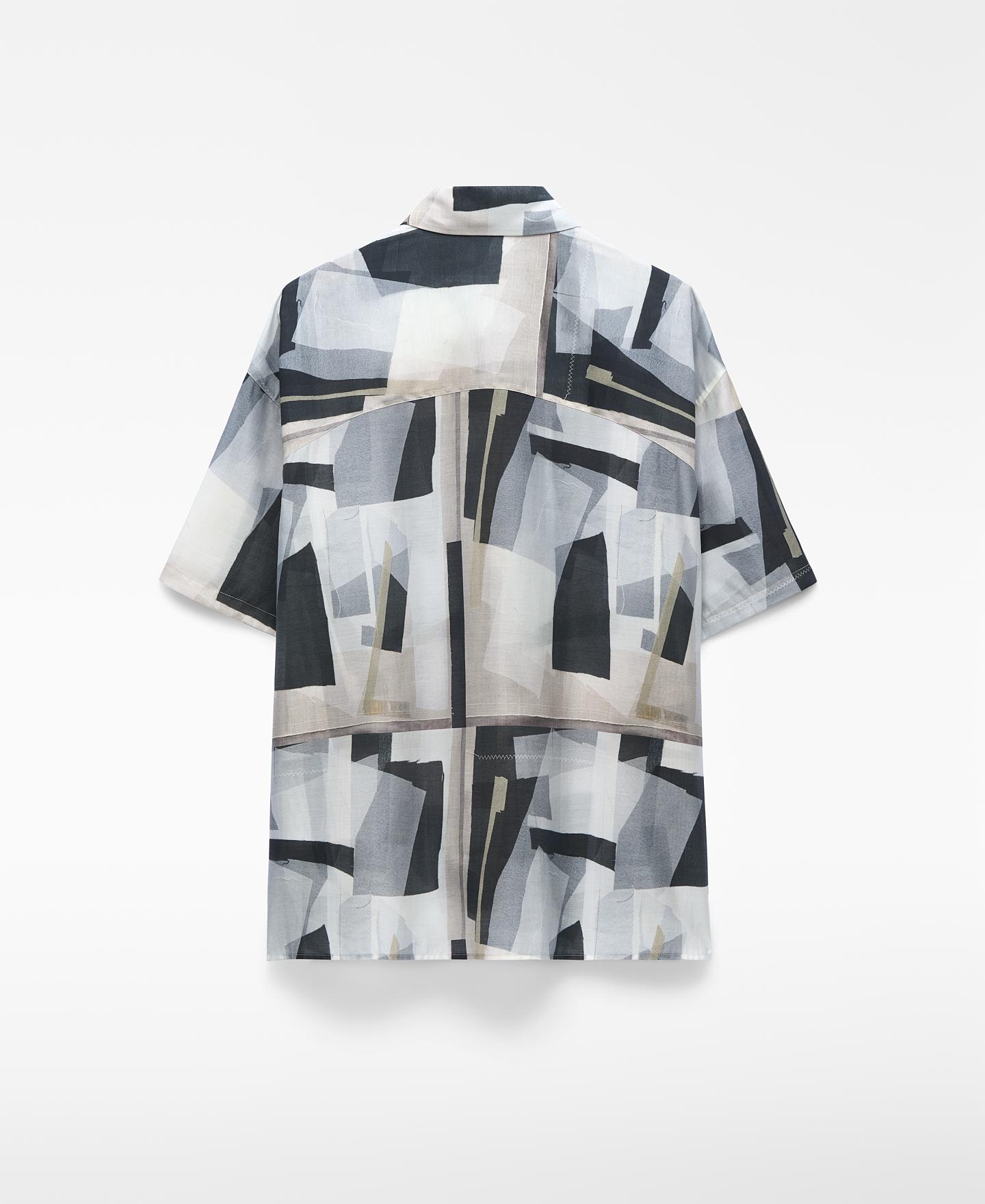 Camisa Oversize Estampada Natural-7
