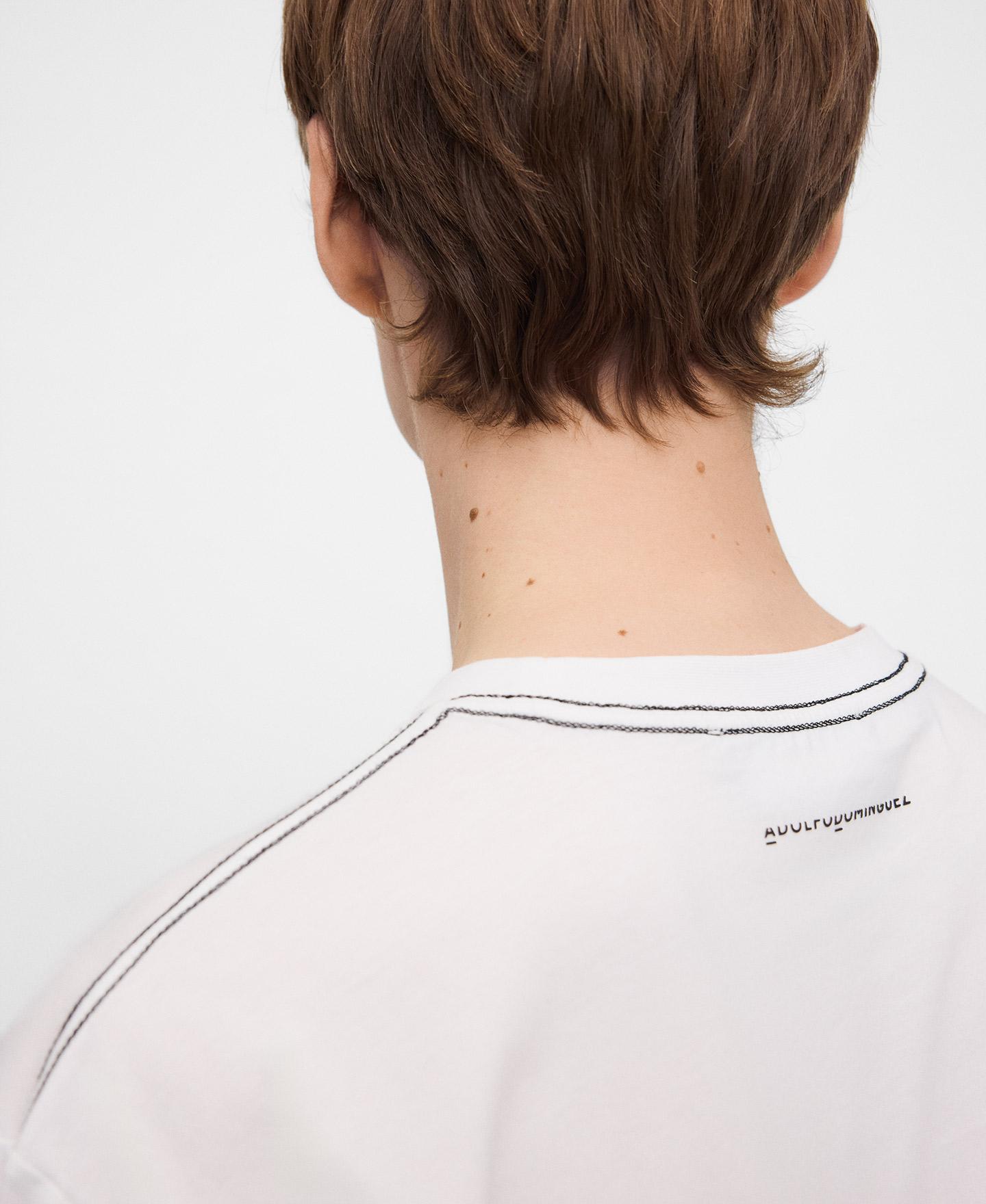 T-shirt de Algodão Estampada Branco-4