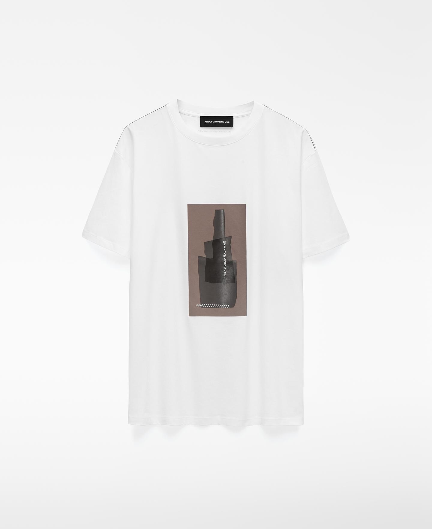 T-shirt de Algodão Estampada Branco-5