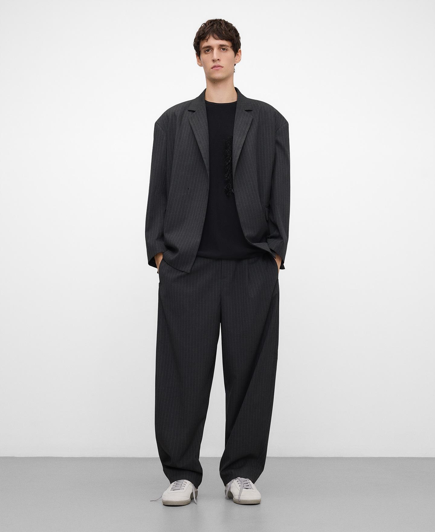 Camisola de Manga Curta com Aplique de Ráfia Preto-2