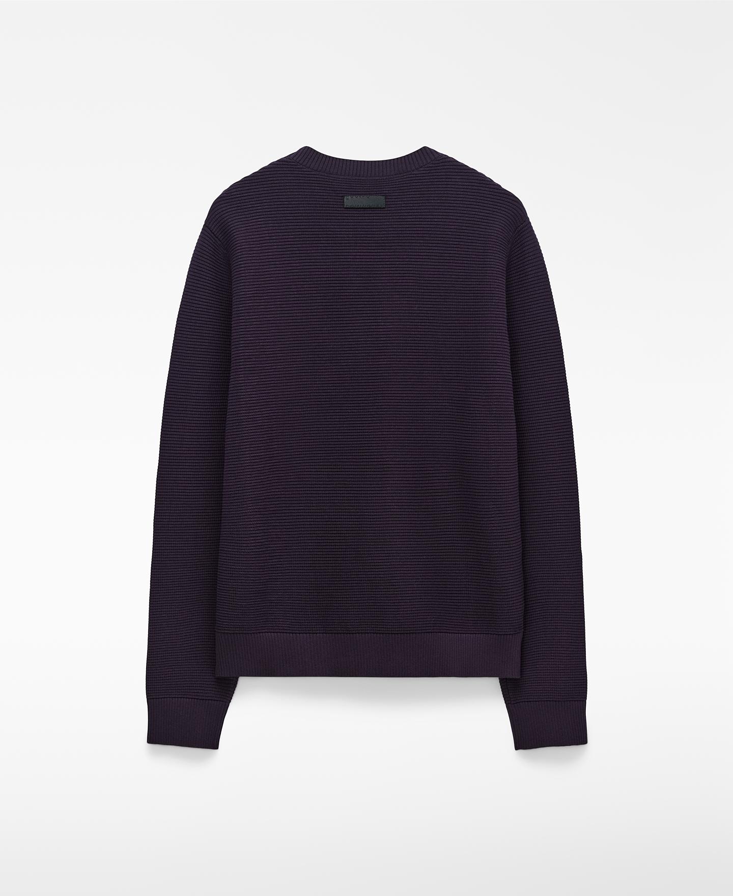 Camisola às Riscas em Malha Estrutura Violeta-6