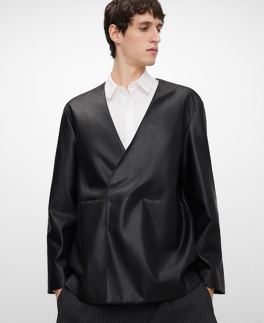 Imagem 0 de Casaco Kimono em Pele Não Pele