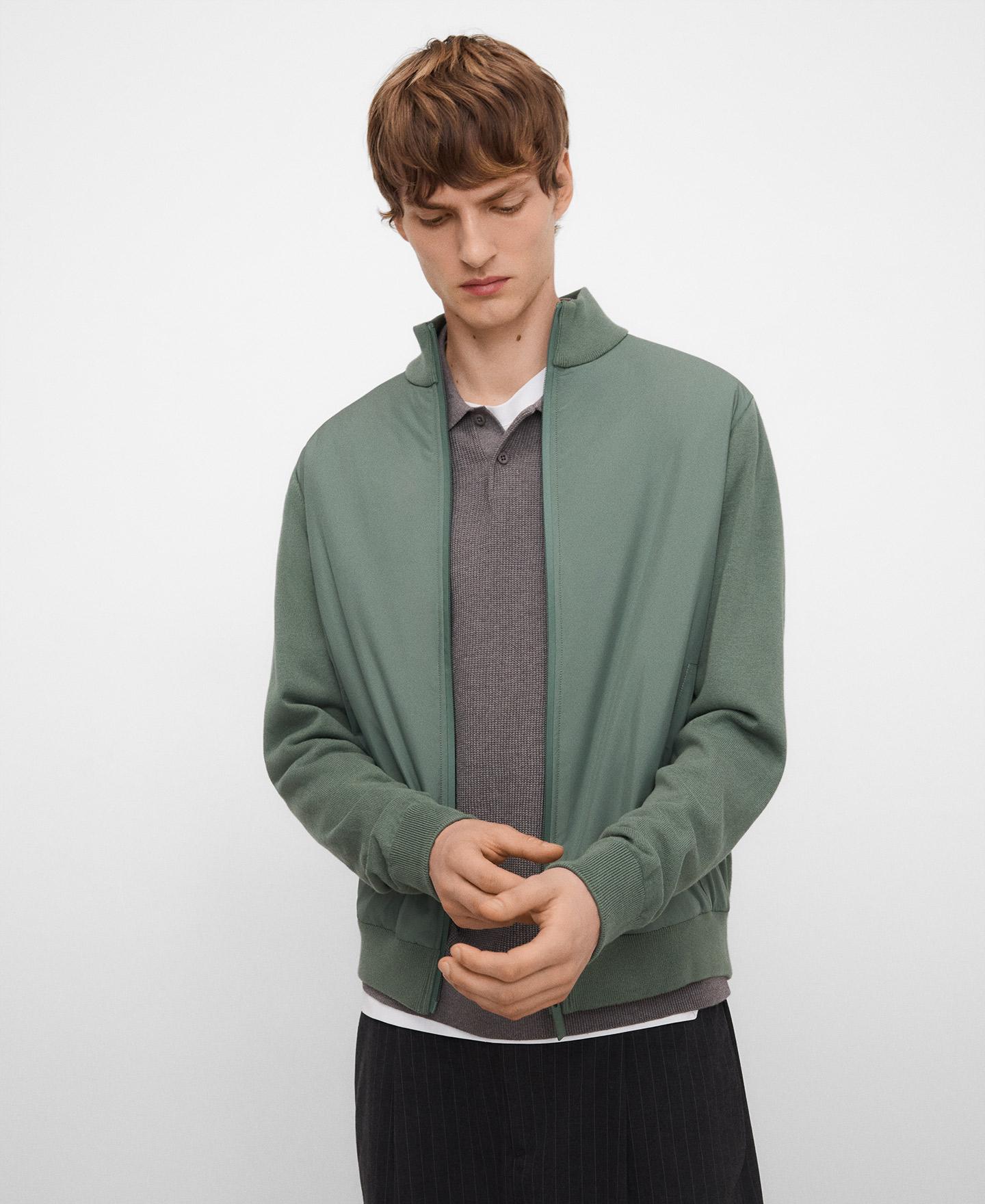 Imagem 0 de Cardigan em Malha e Nylon